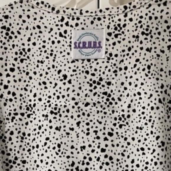 S.C.R.U.B.S. Scrub TOP XL Women's Black White BUNDLE of 2 Medical Nurse Uniform - Picture 7 of 10